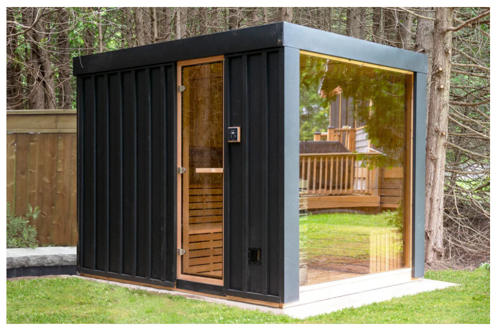 Pure Cube Neptune Sauna Review: a modern backyard sauna that feels like a glass cabin in the woods