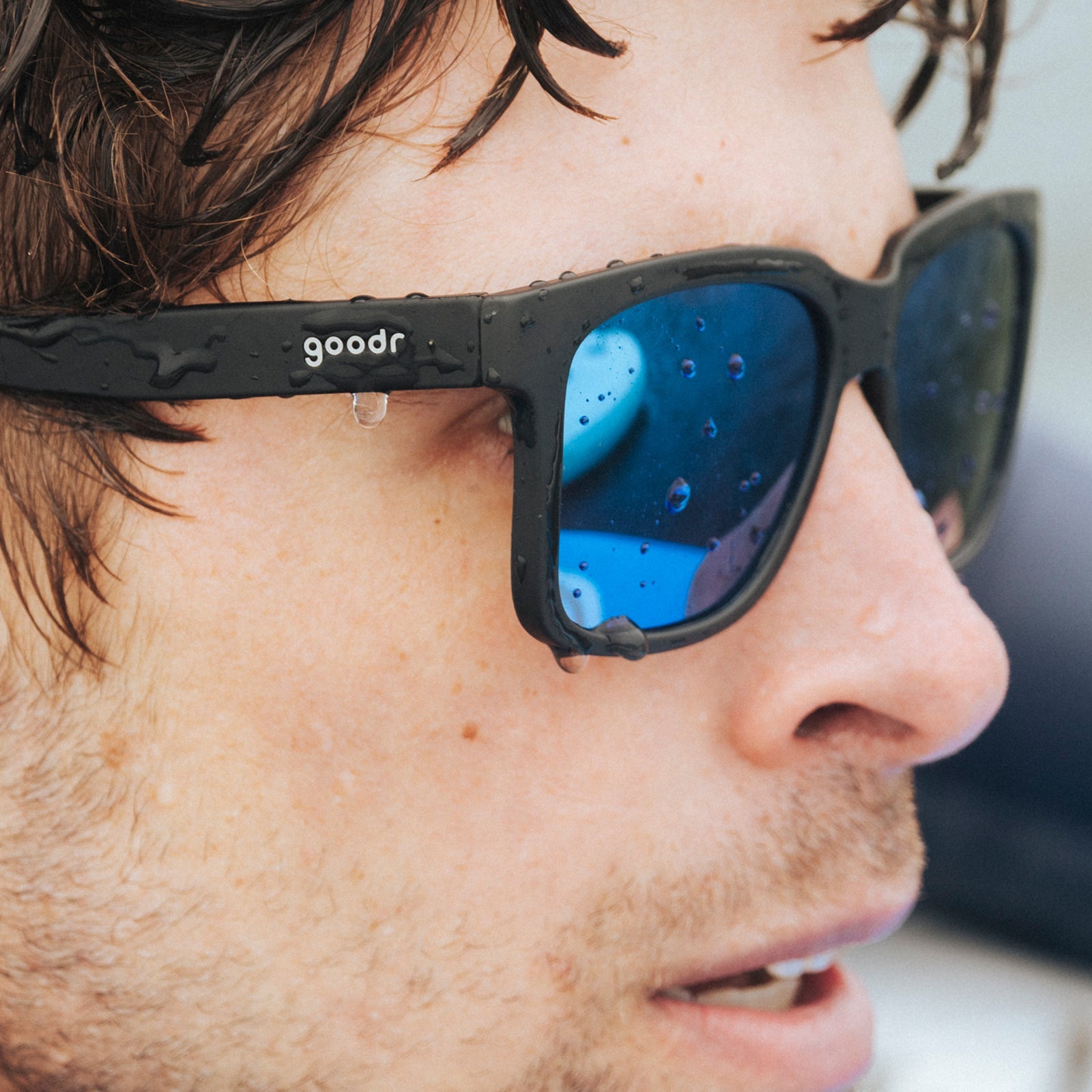 Goodr Tidal G – Buoys Don't Cry (Black / Blue Reflective Lens)