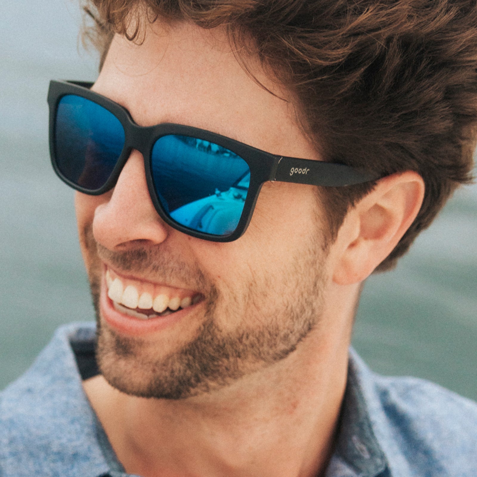 Goodr Tidal G – Buoys Don't Cry (Black / Blue Reflective Lens)