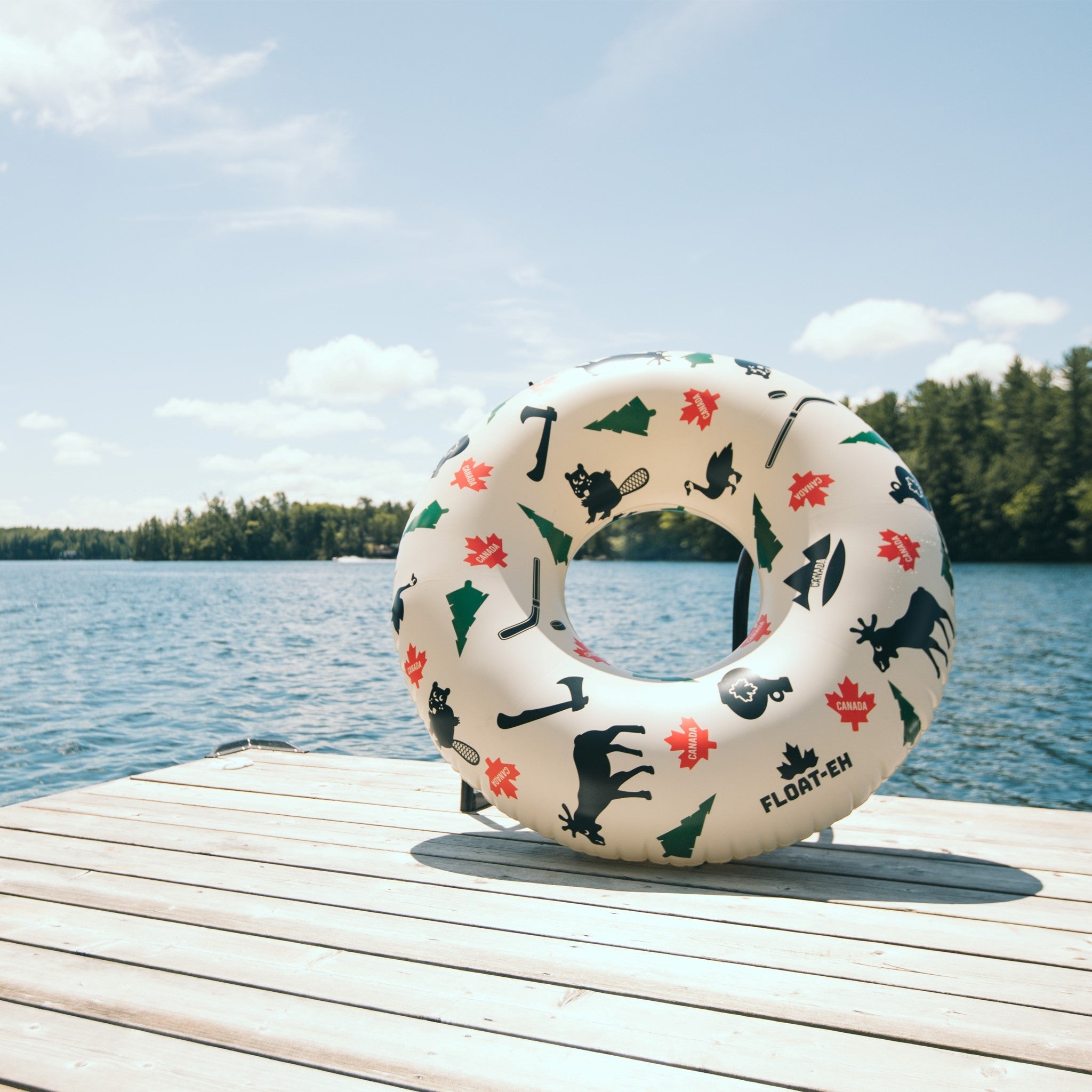 Oh Canada Tube - Canadian Symbols Inflatable Water Tube by Float-Eh