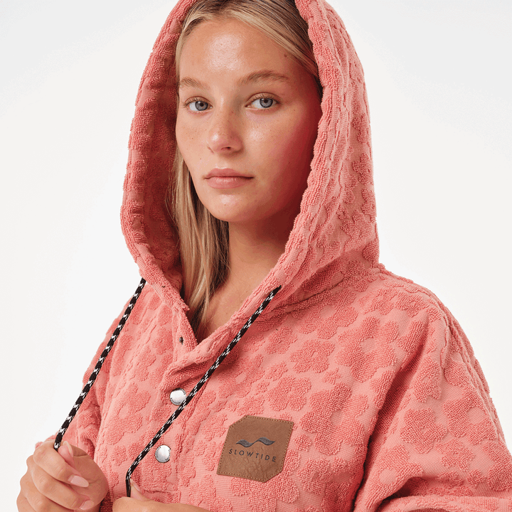 Ginny Extra-Warm Poncho - Guava