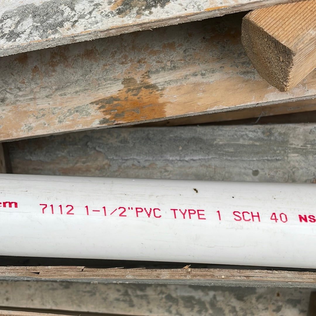 1 1/2” RIGID PIPE per FT