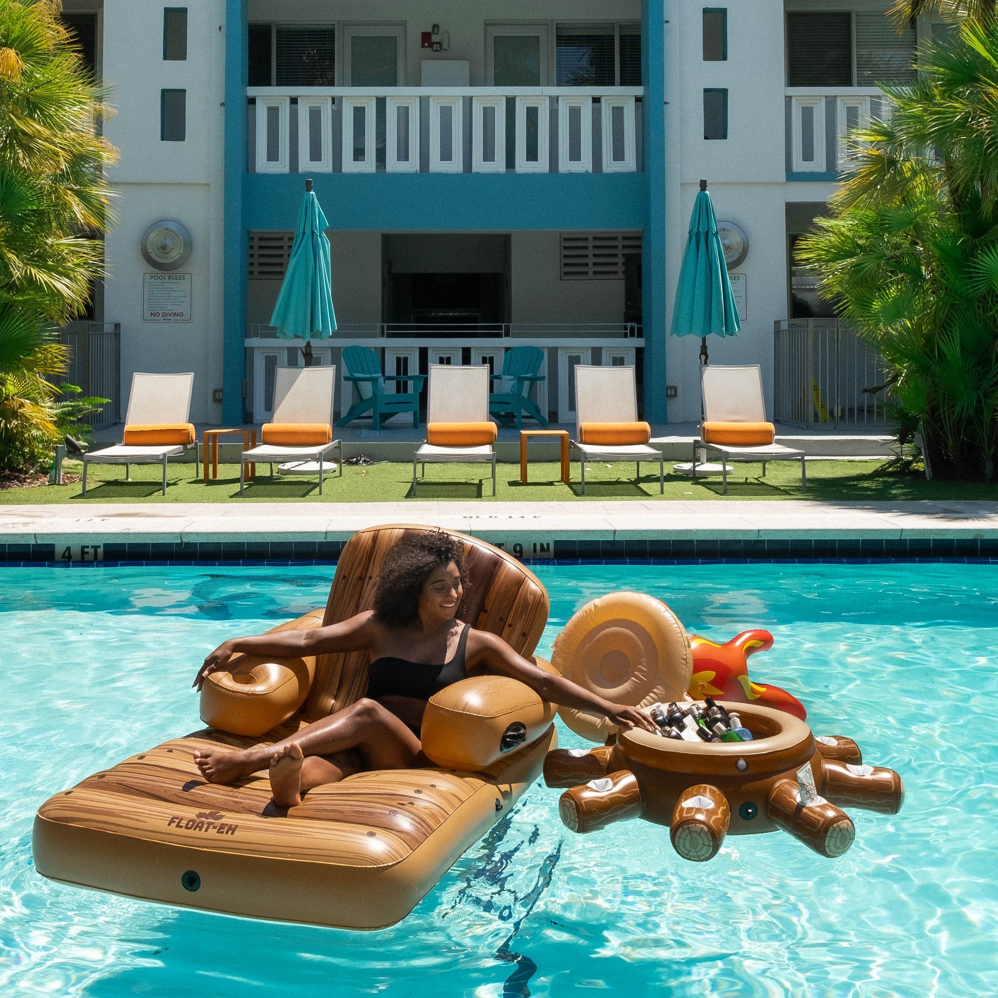 Campfire Cooler – Inflatable Floating Beverage Cooler by Float-Eh