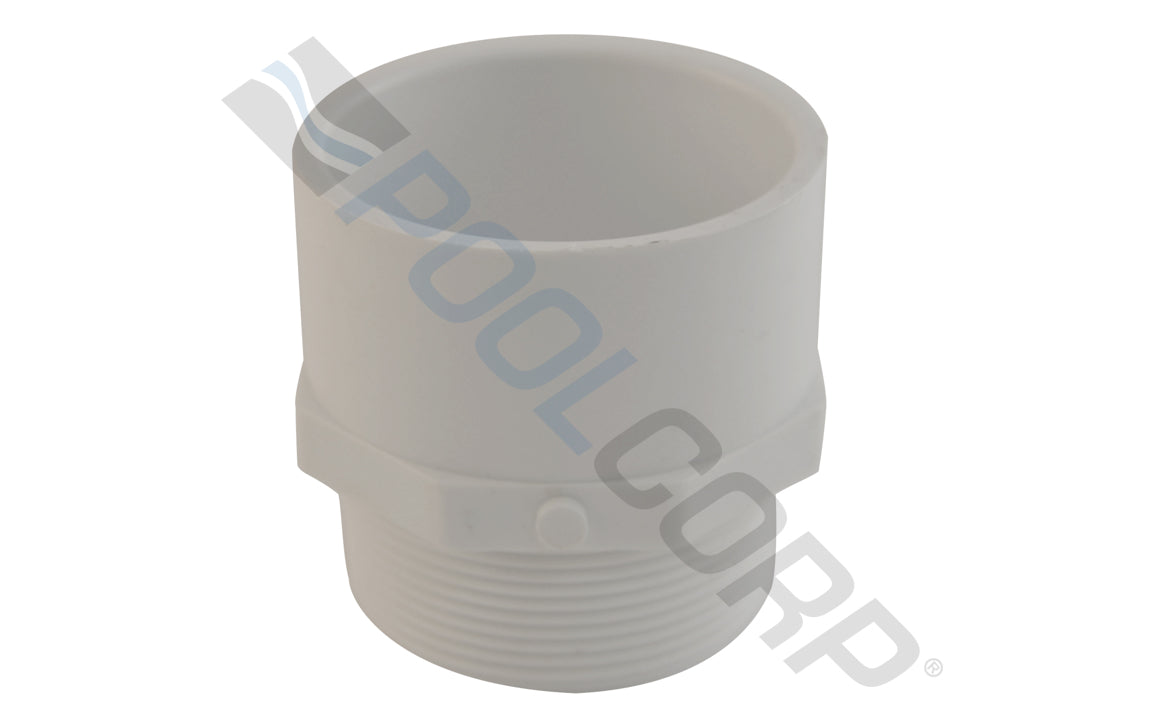 2" White MPT x Slip SCH40 PVC Male Adapter