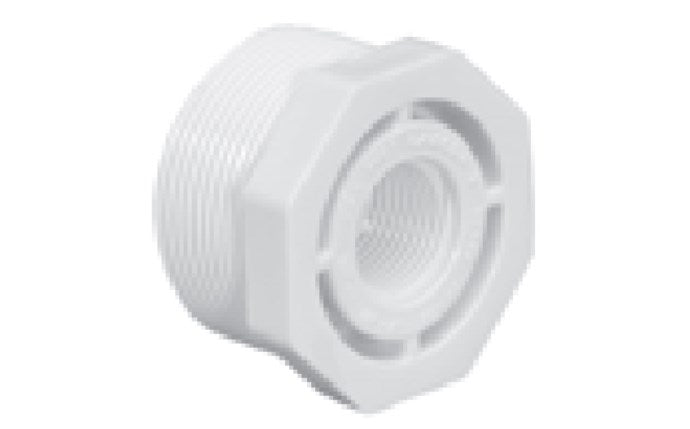2" x 1.5" White MPT x FPT SCH40 Threaded Reducer Bushing