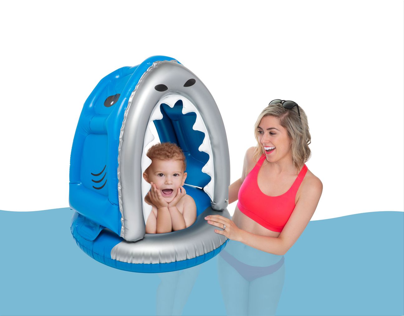 Shark mouth hot sale pool float